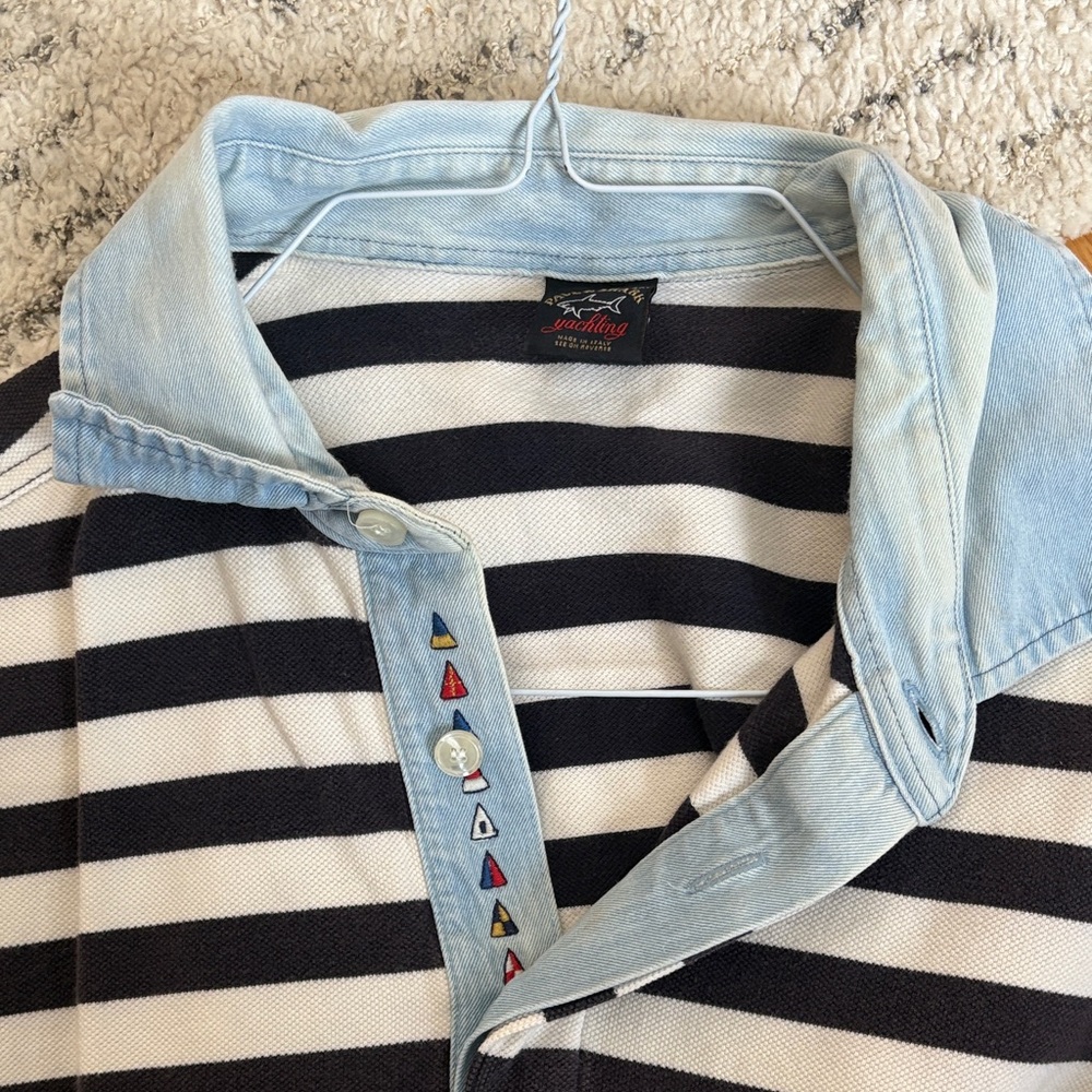 Paul & Shark Black and White Striped Shirt